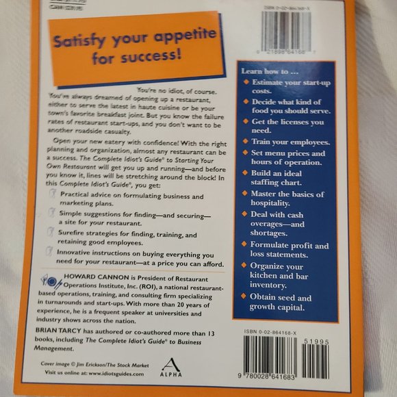 Book Bundle-Starting & Running a Restrurant- 4 Titles! - Picture 9 of 9